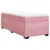 Produktbild 2 för Ramsäng med madrass rosa 90x190 cm sammet