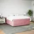 Produktbild 3 för Ramsäng med madrass rosa 180x200 cm sammet