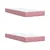 Produktbild 6 för Ramsäng med madrass rosa 200x200 cm sammet