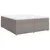 Produktbild 2 för Ramsäng med madrass taupe 200x200 cm tyg