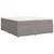 Produktbild 9 för Ramsäng med madrass taupe 200x200 cm tyg