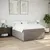 Produktbild 3 för Ramsäng med madrass taupe 140x190 cm tyg