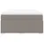 Produktbild 4 för Ramsäng med madrass taupe 140x190 cm tyg