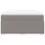 Produktbild 7 för Ramsäng med madrass taupe 160x200 cm tyg