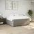Produktbild 3 för Ramsäng med madrass taupe 180x200 cm tyg