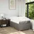 Produktbild 3 för Ramsäng med madrass taupe 80x200 cm tyg