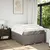 Produktbild 3 för Ramsäng med madrass taupe 120x190 cm tyg