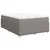 Produktbild 2 för Ramsäng med madrass taupe 140x200 cm tyg