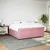 Produktbild 3 för Ramsäng med madrass rosa 180x200 cm sammet