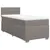 Produktbild 2 för Ramsäng med madrass taupe 80x200 cm tyg