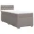 Produktbild 2 för Ramsäng med madrass taupe 80x200 cm tyg