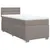 Produktbild 2 för Ramsäng med madrass taupe 80x200 cm tyg