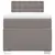 Produktbild 4 för Ramsäng med madrass taupe 90x200 cm tyg