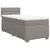 Produktbild 2 för Ramsäng med madrass taupe 100x200 cm tyg