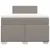 Produktbild 4 för Ramsäng med madrass taupe 120x190 cm tyg