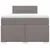 Produktbild 4 för Ramsäng med madrass taupe 120x200 cm tyg