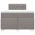 Produktbild 4 för Ramsäng med madrass taupe 120x200 cm tyg