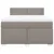 Produktbild 4 för Ramsäng med madrass taupe 140x190 cm tyg
