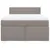Produktbild 4 för Ramsäng med madrass taupe 140x190 cm tyg