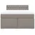 Produktbild 4 för Ramsäng med madrass taupe 140x190 cm tyg