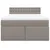 Produktbild 4 för Ramsäng med madrass taupe 140x190 cm tyg