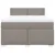 Produktbild 4 för Ramsäng med madrass taupe 160x200 cm tyg