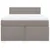 Produktbild 4 för Ramsäng med madrass taupe 160x200 cm tyg