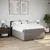 Produktbild 3 för Ramsäng med madrass taupe 160x200 cm tyg