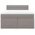Produktbild 4 för Ramsäng med madrass taupe 160x200 cm tyg