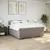 Produktbild 3 för Ramsäng med madrass taupe 180x200 cm tyg