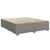Produktbild 5 för Ramsäng med madrass taupe 180x200 cm tyg