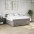 Produktbild 3 för Ramsäng med madrass taupe 180x200 cm tyg