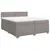 Produktbild 2 för Ramsäng med madrass taupe 200x200 cm tyg