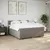 Produktbild 3 för Ramsäng med madrass taupe 200x200 cm tyg