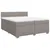 Produktbild 2 för Ramsäng med madrass taupe 200x200 cm tyg