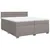 Produktbild 2 för Ramsäng med madrass taupe 200x200 cm tyg