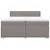 Produktbild 4 för Ramsäng med madrass taupe 200x200 cm tyg
