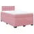 Produktbild 2 för Ramsäng med madrass rosa 120x190 cm sammet