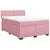Produktbild 2 för Ramsäng med madrass rosa 140x190 cm sammet