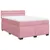 Produktbild 2 för Ramsäng med madrass rosa 140x190 cm sammet