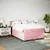 Produktbild 3 för Ramsäng med madrass rosa 140x190 cm sammet