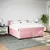 Produktbild 3 för Ramsäng med madrass rosa 180x200 cm sammet