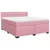 Produktbild 2 för Ramsäng med madrass rosa 180x200 cm sammet