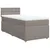 Produktbild 2 för Ramsäng med madrass taupe 80x200 cm tyg