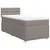 Produktbild 2 för Ramsäng med madrass taupe 90x200 cm tyg