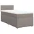 Produktbild 2 för Ramsäng med madrass taupe 100x200 cm tyg