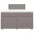 Produktbild 4 för Ramsäng med madrass taupe 120x190 cm tyg