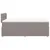 Produktbild 5 för Ramsäng med madrass taupe 120x190 cm tyg