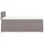 Produktbild 5 för Ramsäng med madrass taupe 120x190 cm tyg