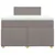 Produktbild 4 för Ramsäng med madrass taupe 120x200 cm tyg